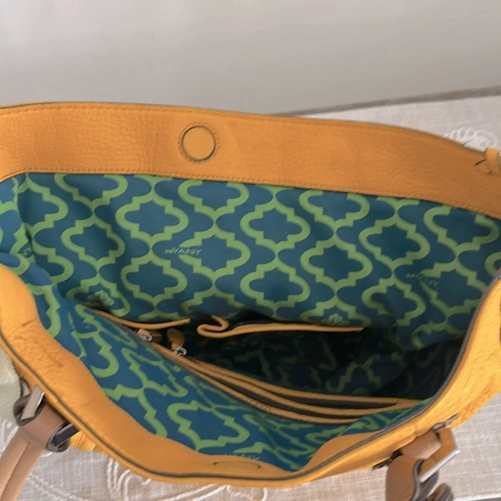 Oryany Lyssie Soft Pebbled Leather Color-Block Tote Shoulder Bag - Picture 15 of 15